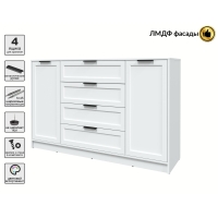 Тумба Тренд КТ-Т160 (Белый ЛДСП/ Белый ЛМДФ) Ш1600 В1020 Г451